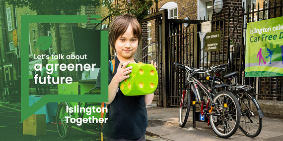 Together Greener activities, young boy playing in the street