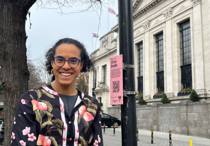 Leader of Islington Council visiting commemorative plaques for key LBTQ people around Islington