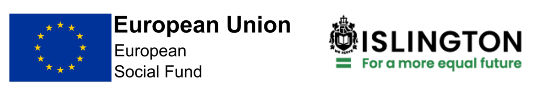 EU European Social Fund logo & Islington logo