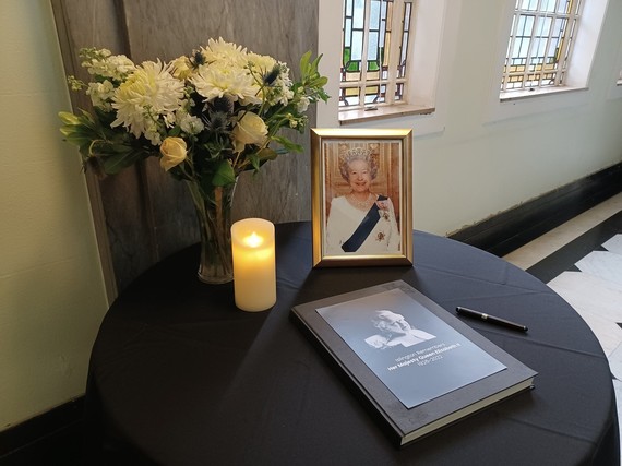 Islington Town Hall book of condolences for Her Majesty Queen Elizabeth II