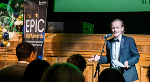 Jonathan O Sullivan presenting at the staff awards