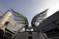 A sculpture of angel wings from Islington