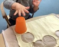 A child making pastry circles