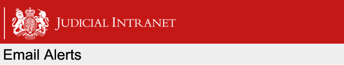 Judicial Intranet Email Alerts banner image