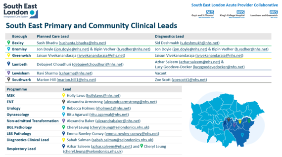 South East Primary and Community Clinical Leads