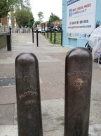 Two Lambeth boundary posts