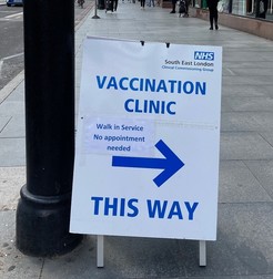 Vaccine clinic sign