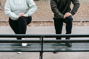 people stretching 