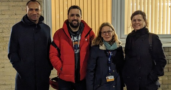 Lambeth CEO Bayo Dosunmu, Cllr Claire Holland and Cllrs Cowell and Cavanagh