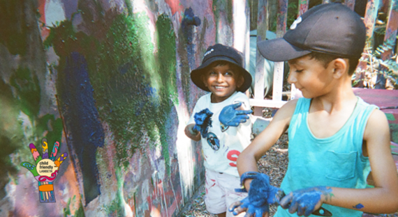 Children playing outdoors