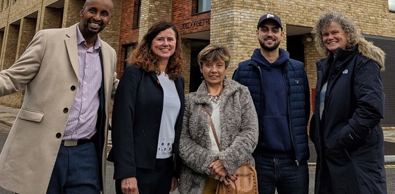 Cllrs and residents on estate