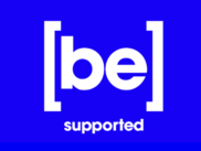 BeLambeth logo royal blue background with the word [BE] written in white