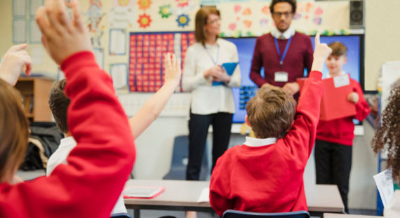 Pupils in classroom