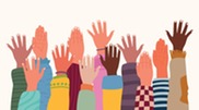 hands of all skin colours to volunteer 
