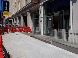 New Paving on Tottenham Court Road