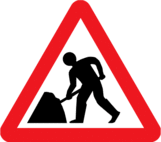 Roadworks sign