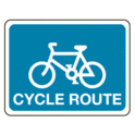 Cycle route sign