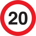 20 mph road sign