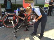 Police Cycle marking at Queens Hospital