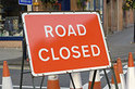 Road closure sign