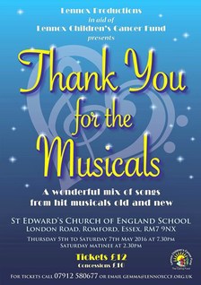 Thank you for the Musicals Lennox Cancer Charity poster 2016