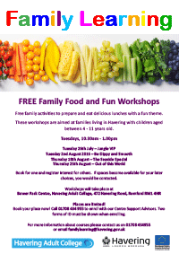 Summer food for families courses 2016