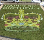 Queen 90th Birthday floral display