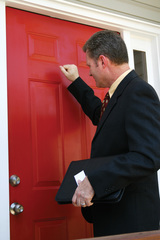 Tenancy Fraud man knocking on door