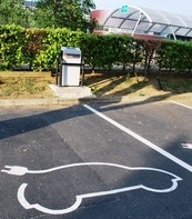 Electric car charging bay at CEME