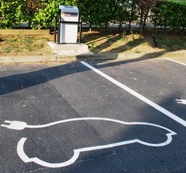 Electric car charging bay at CEME