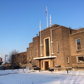 Town Hall in snow