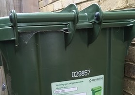 Green bin with sticker photo 2018