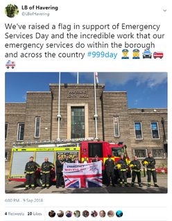 Flag ceremony Sep 2018 on twitter