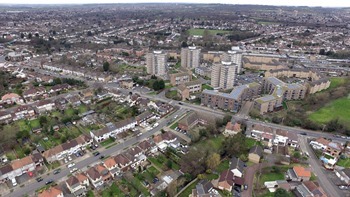 Aerial view of Delta Estate 