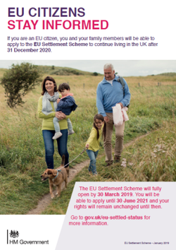 EU settled status scheme poster Feb 2019