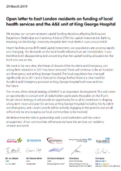 Open letter March 29 2019