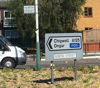 Romford road signs