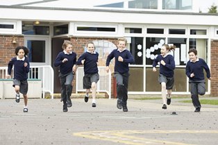 Pupils running