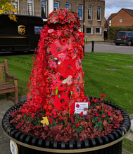 Poppy soldier outside Town Hall Oct 2019