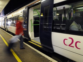 c2c train at a station