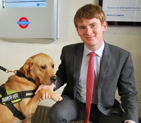 Leader with sniffer dog