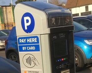 Parking machine contacless Como St Romford Feb 2020