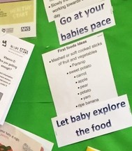 Childrens centre signs on wall