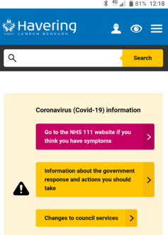 Website home page 20 March