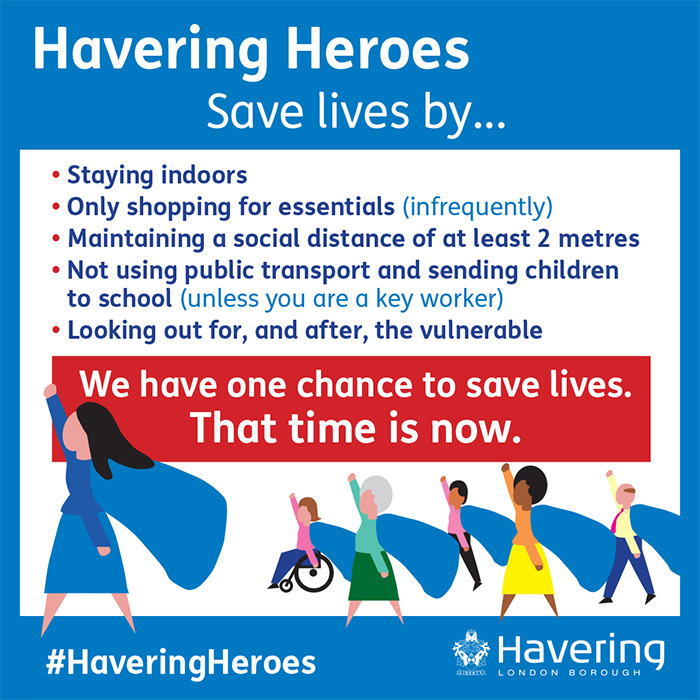 Havering  Heroes Save lives graphic