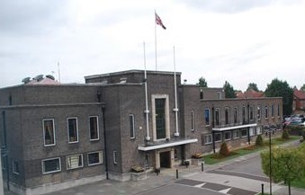 Town Hall from library