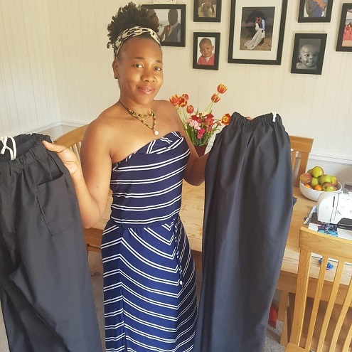 Tunrayo with scrubs Apr 2020