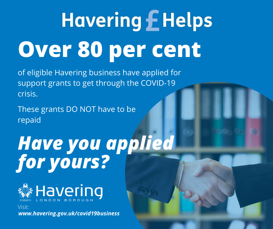 Havering helps busness over 80 per cent version