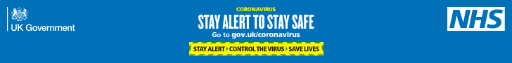 Stay alert message banner May 2020