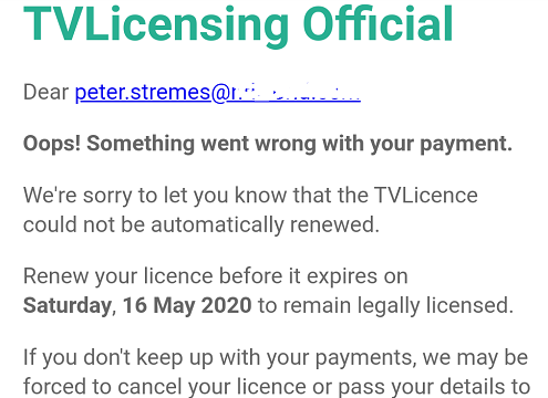 TV licensing scam 1